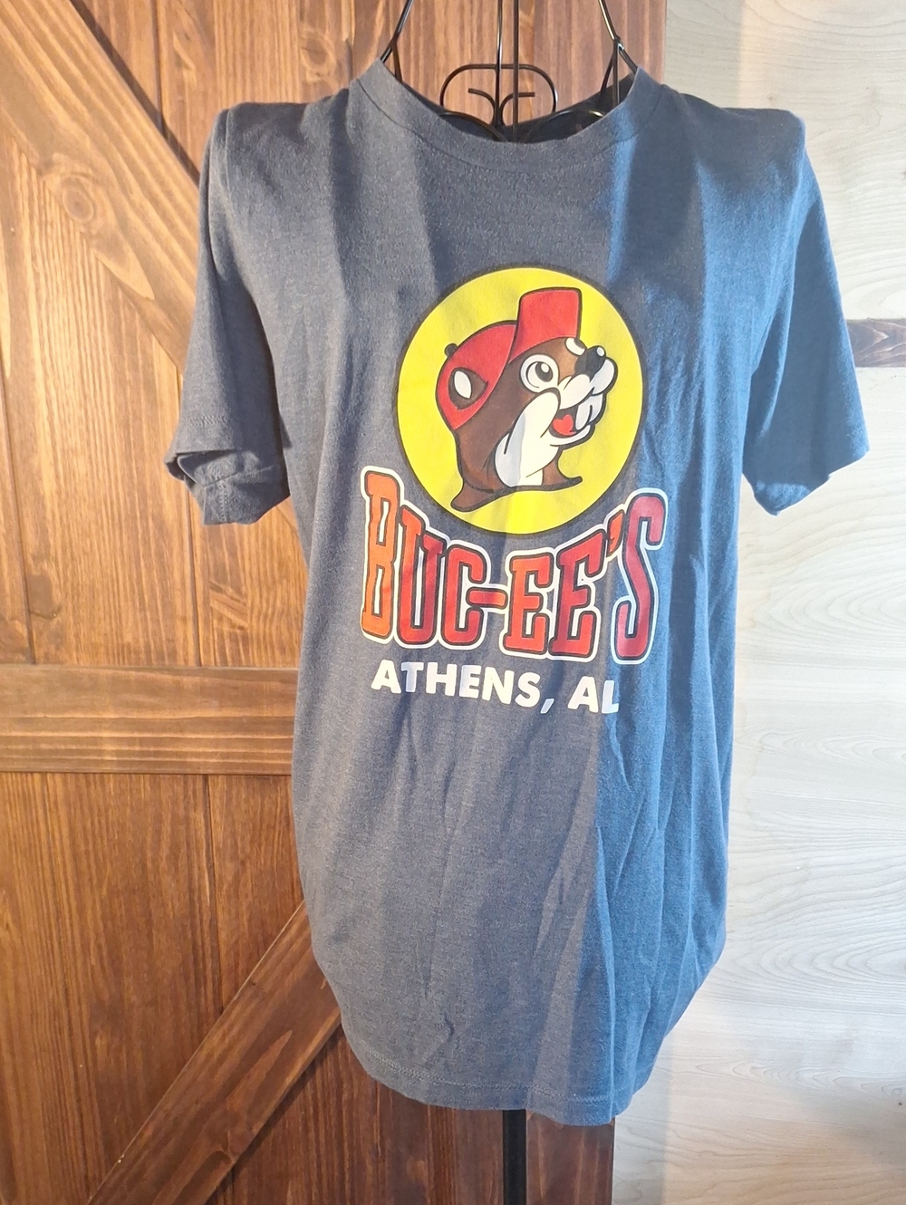 Buc-ee's Athens AL Navy Graphic  T-Shirt